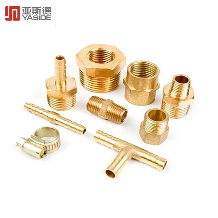Brass CNC Machined Parts Pipe Fittings Components